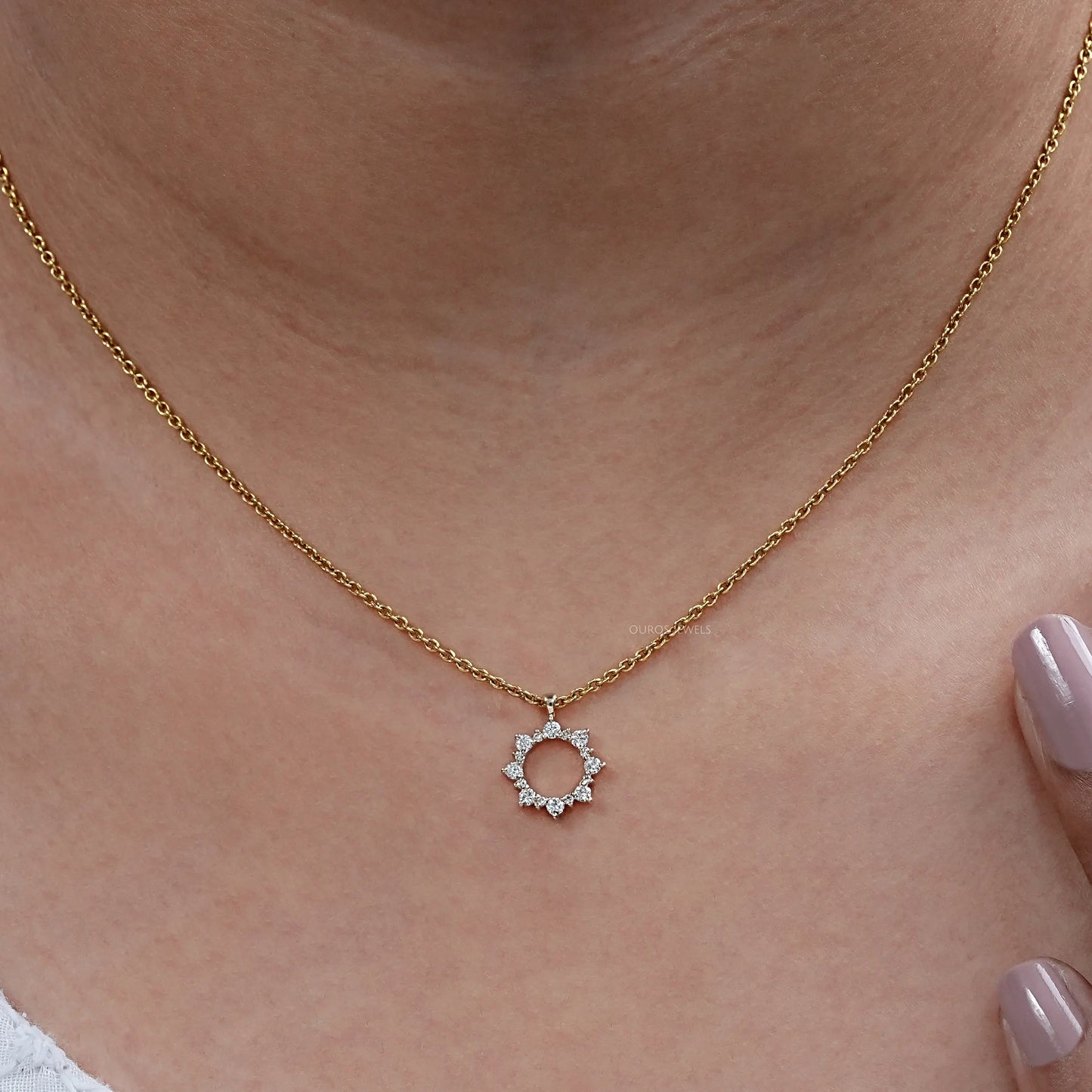Round Lab Grown Diamond Pendant