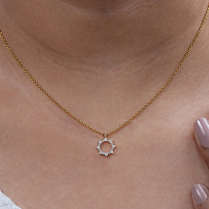 Round Lab Grown Diamond Pendant