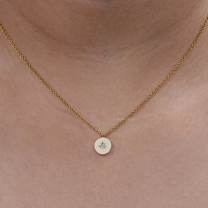 Round Lab Grown Diamond Women Pendant