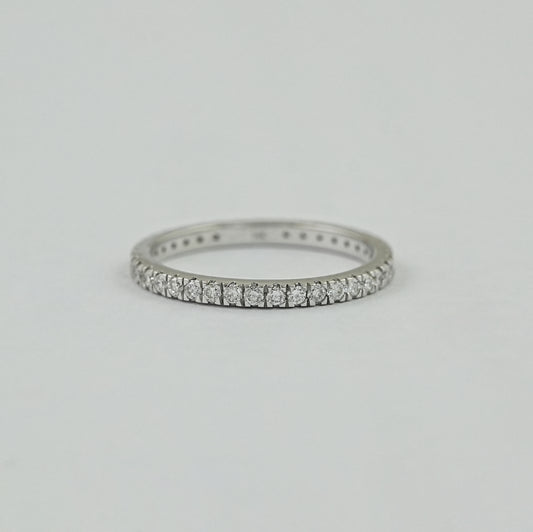 Round Cut Lab Diamond Eternity Wedding Band