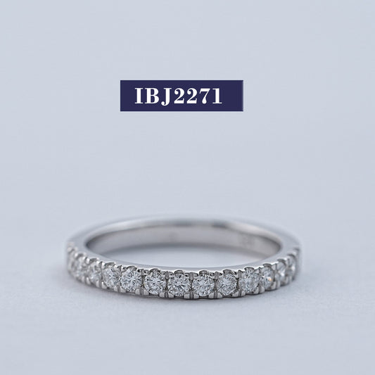 Round Cut Half Eternity Band