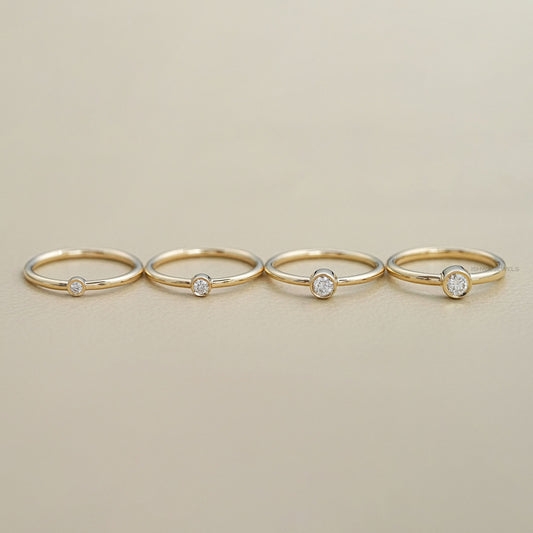 Lab Grown Round Diamond Solitaire Ring