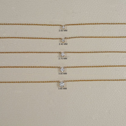 Round Lab Diamond Necklace