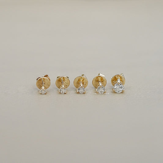 Round Lab Diamond Stud Earring