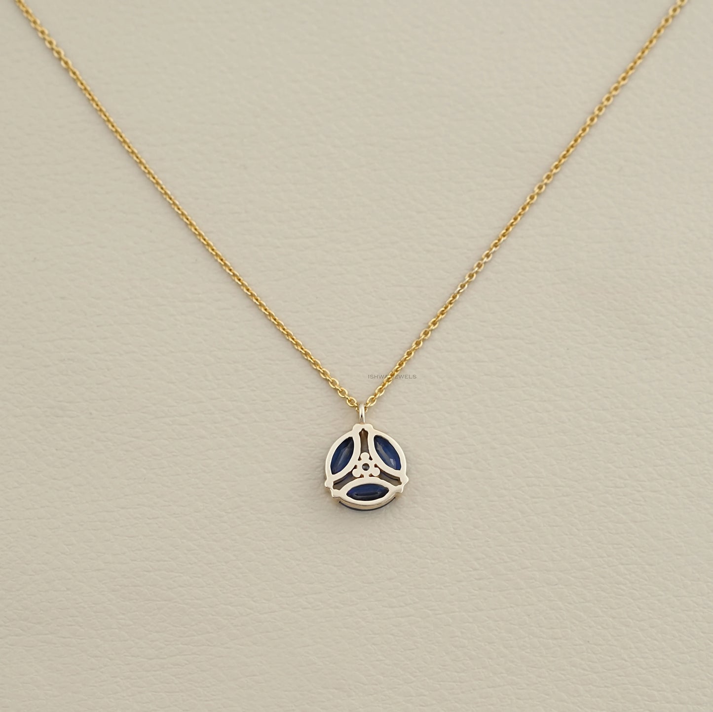 Sapphire Marquise Gemstone Pendant