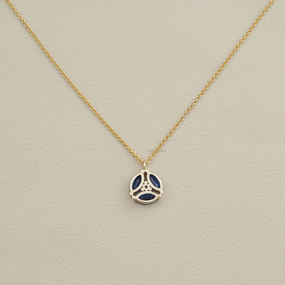 Sapphire Marquise Gemstone Pendant