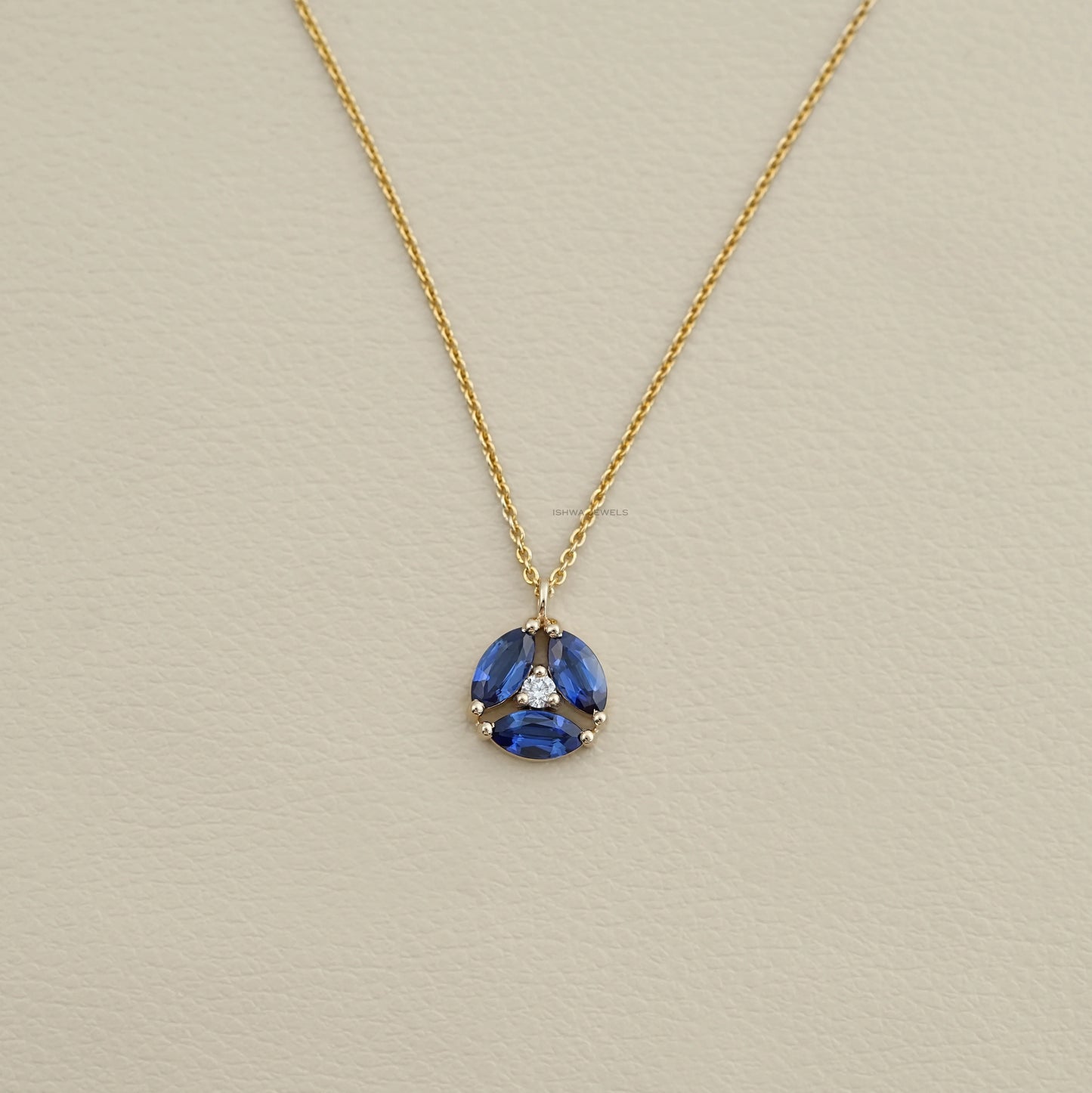 Sapphire Marquise Gemstone Pendant