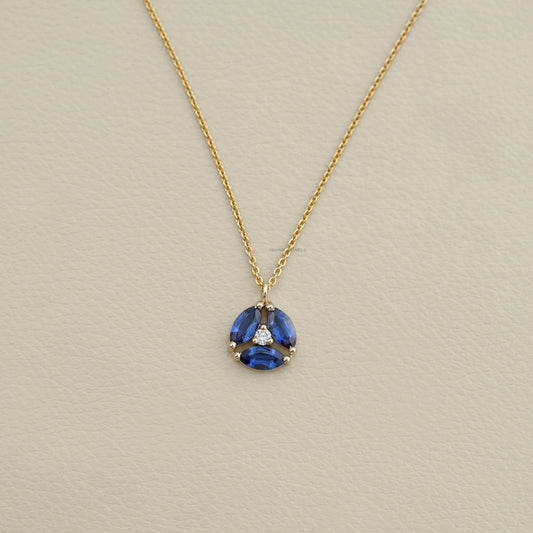 Sapphire Marquise Gemstone Pendant