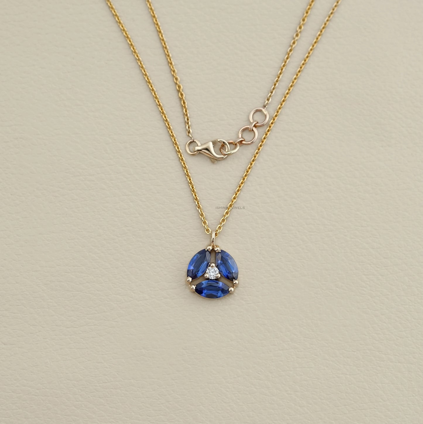 Sapphire Marquise Gemstone Pendant