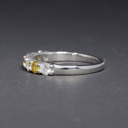 Round Cut Diamond Half Eternity Ring