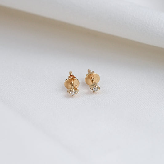 Lab Diamond Round Cut Dainty Stud Earrings