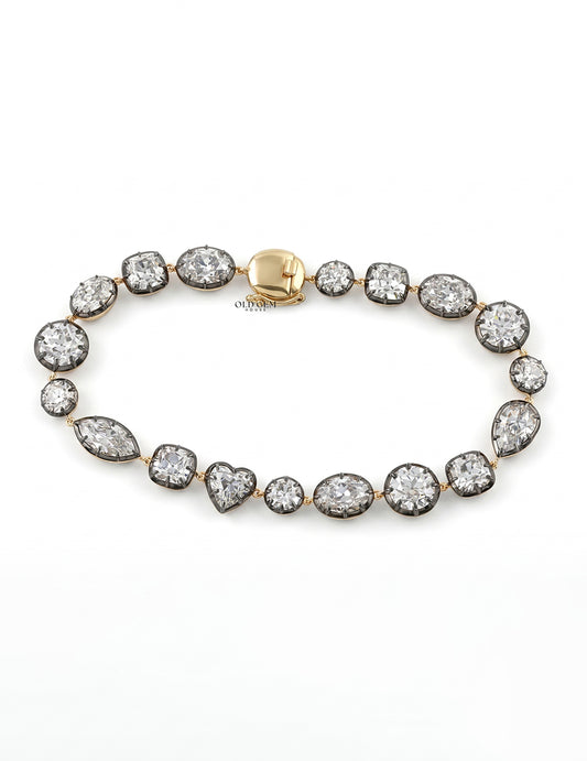 Multi Old Cut Lab Diamond Bracelet