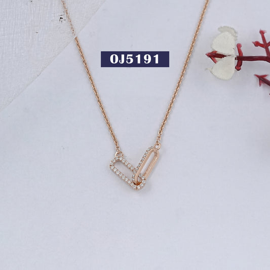 Round Cut Lab Clip Necklace