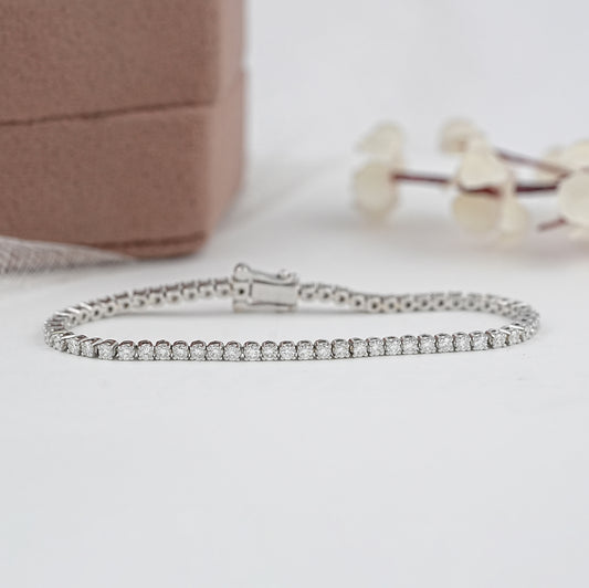 Round Cut Lab Tennis Bracelet