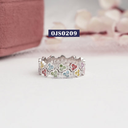 Fancy Color Lab Diamond Wedding Band