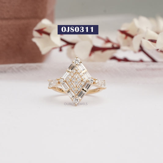 Multi Shape Lab Grown Diamond  Bridal  Ring