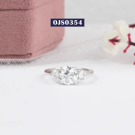 OEC Round Three Stone Lab Diamond  Ring