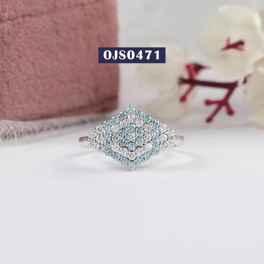Round Cluster Diamond  Anniversary Ring
