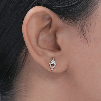 Classic Lab Grown Diamond Triangle Stud