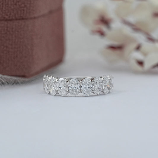 Oval Cut Lab Grown Diamond Half band