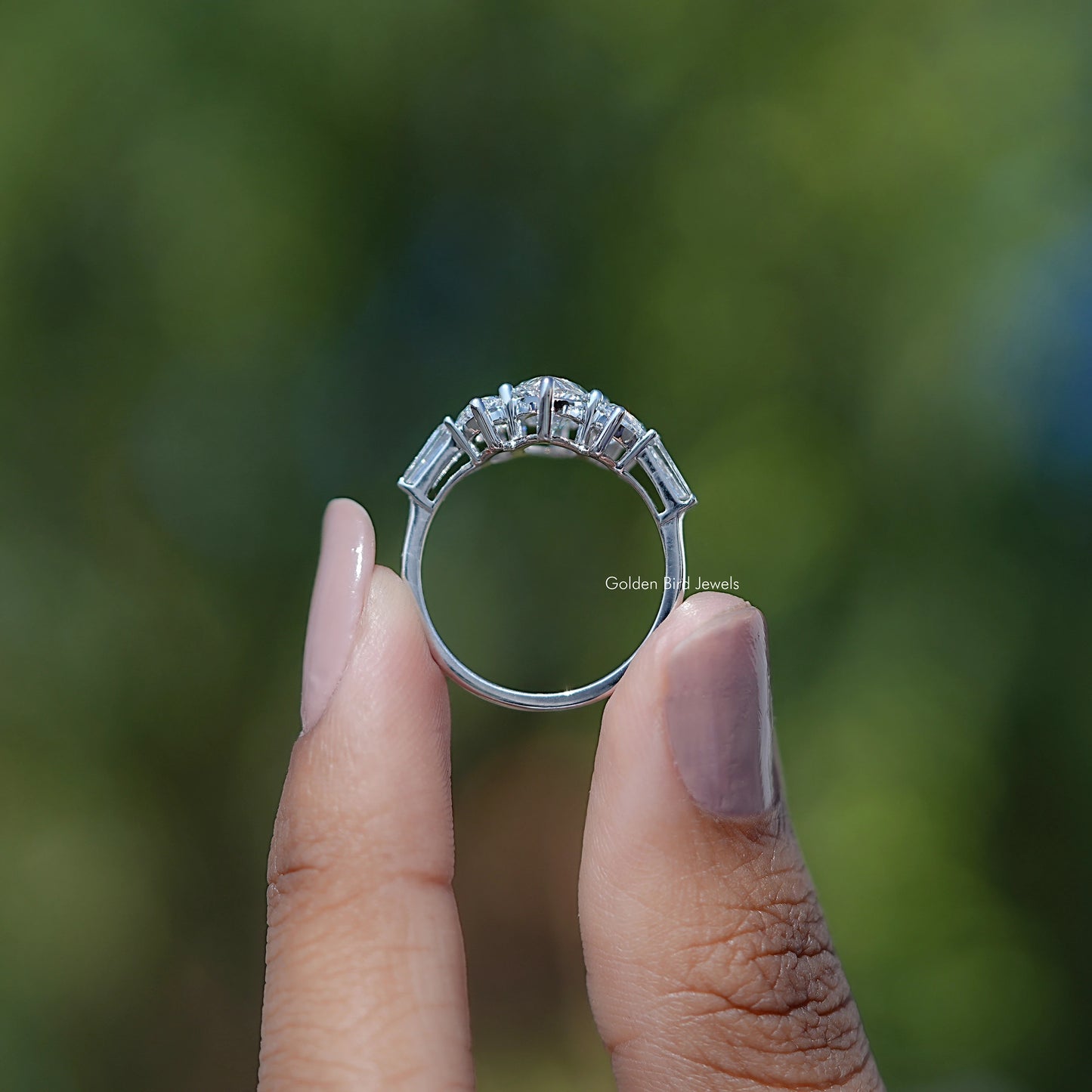 Five Stone Marquise And Baguette Diamond Ring