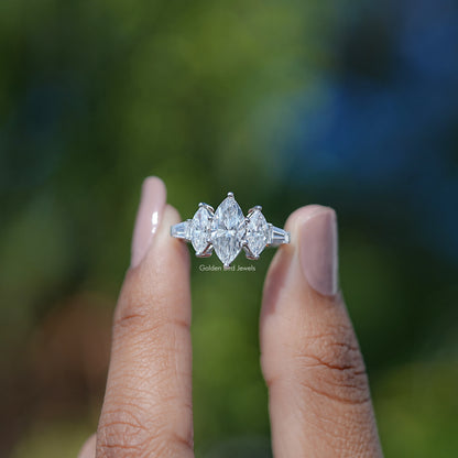 Five Stone Marquise And Baguette Diamond Ring