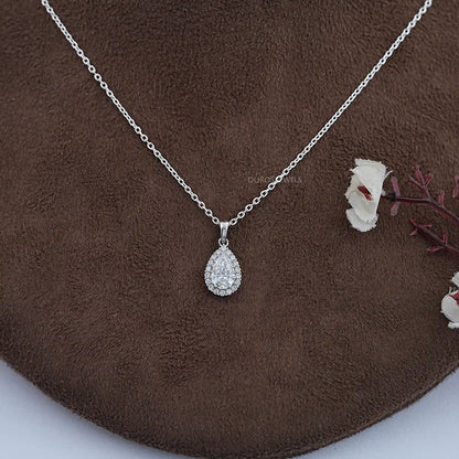 Pear Lab Dimond Halo Pendant
