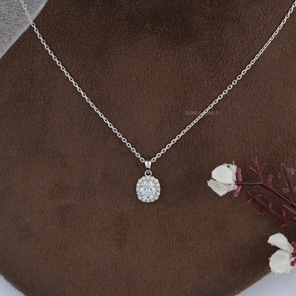 Old Mine Cushion Cut Halo Pendant