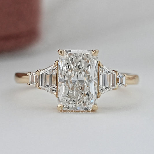 Radiant Cut Lab Diamond Five Stone Ring