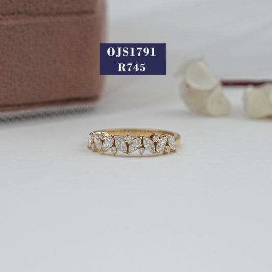Marquise & Round Diamond Eternity Band