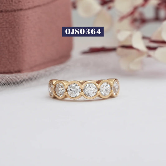 Old Mine Cushion Cut Bezel Set Ring
