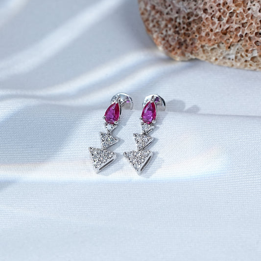 Pear Gemstone Dangle Earrings