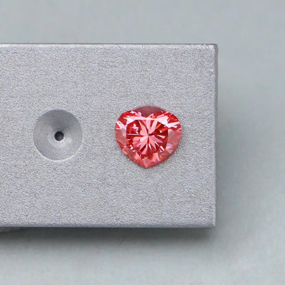 0.52 Carat Pink Heart Cut Lab  Grown Diamond