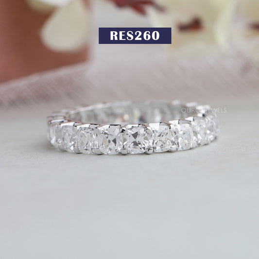 Old Mine Cushion Cut Wedding Band