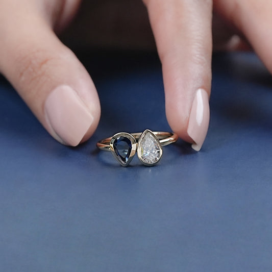 Pear Cut Lab Grown Diamond Solitaire Ring