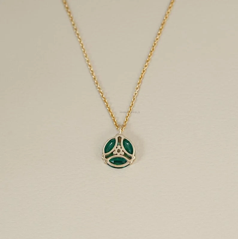 Emerald Marquise Gemstone Pendant