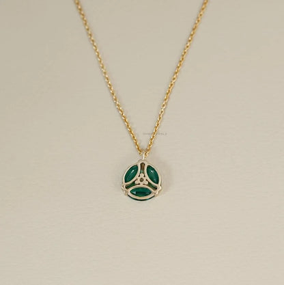 Emerald Marquise Gemstone Pendant