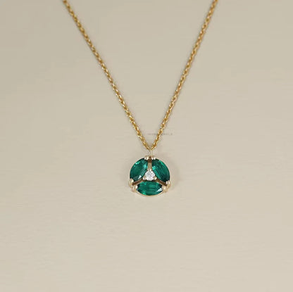 Emerald Marquise Gemstone Pendant
