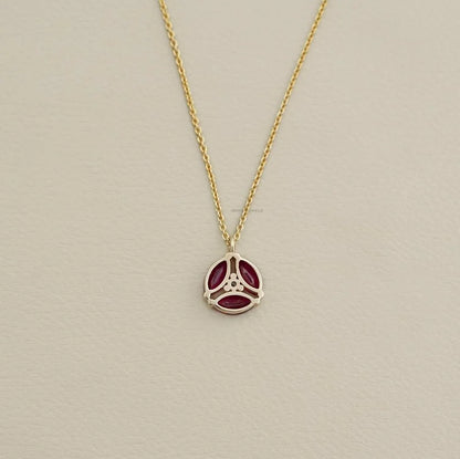 Ruby Marquise Gemstone Pendant