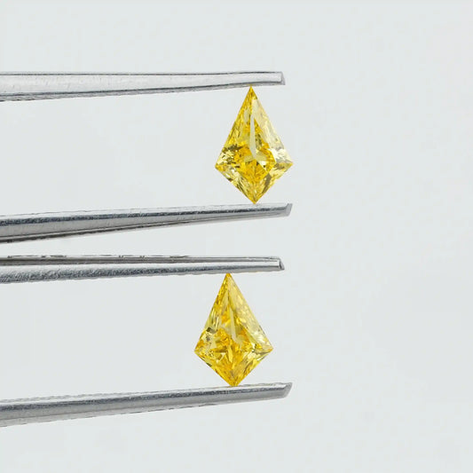 0.45 TCW Yellow Kite Cut Lab Grown  Diamond