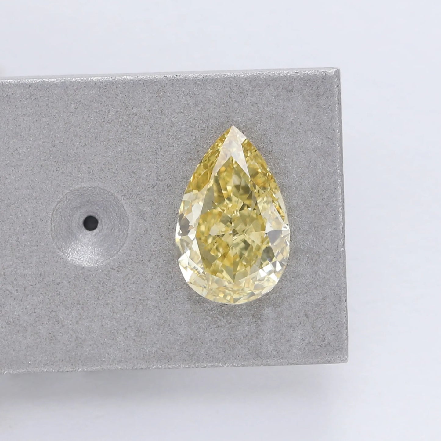 1.14 Carat Vivid Yellow Pear Cut Lab Grown Diamond