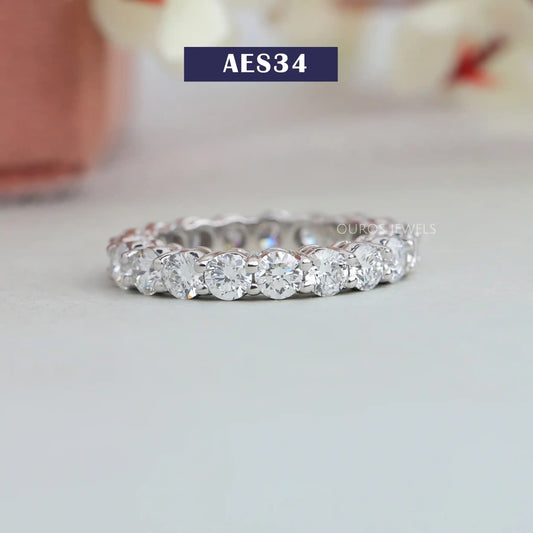 Round Lab Diamond Eternity Band