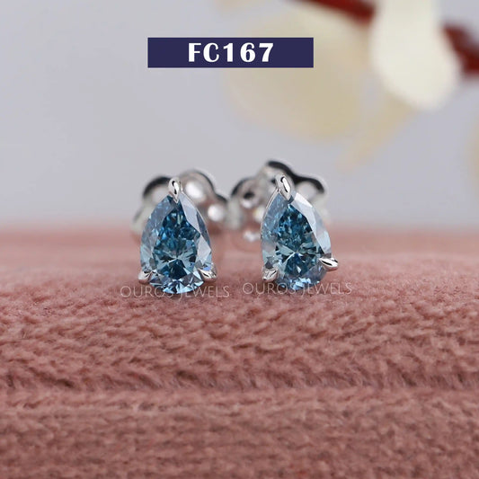 Blue Pear Lab Diamond Stud