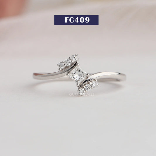 Princess Cut Diamond Cluster Ring