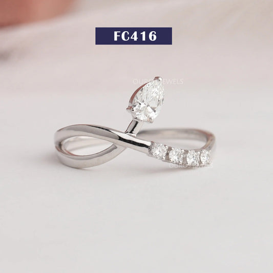 Pear Cut Diamond Dainty Ring