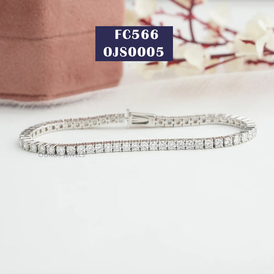 Round Diamond Wedding Bracelet