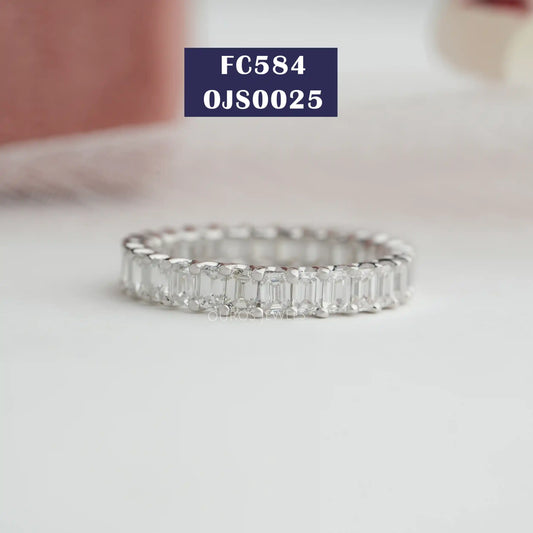 Emerald Cut Full Eternity Band