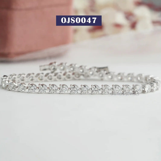 Prong Set Round Diamond Tennis Bracelet