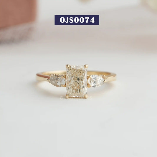 Radiant Diamond Hidden Halo Ring