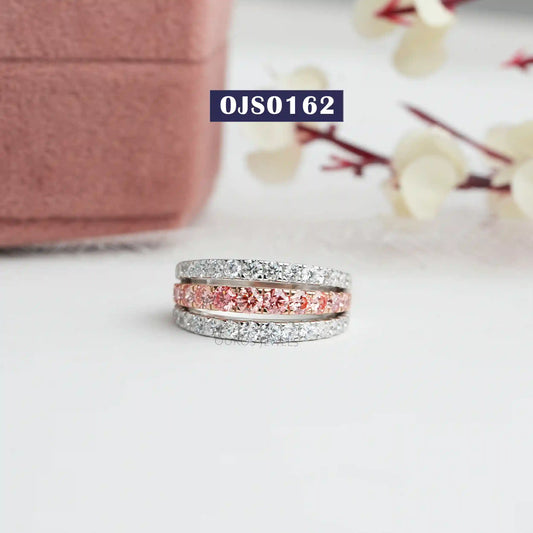 Pink Round Lab Diamond Ring